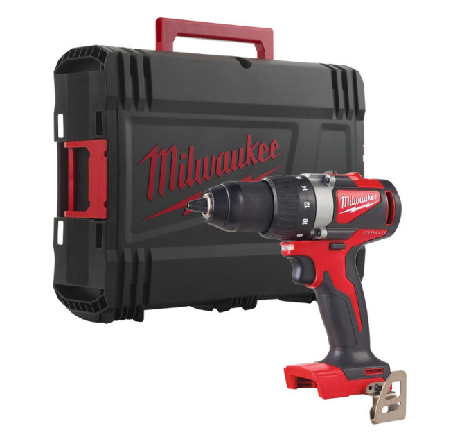 Дриль-шуруповерт акумуляторна безщіткова MILWAUKEE M18 BLDD2-0X (82Нм) (каркас+HDкейс)
