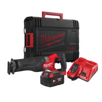 Пила сабельная аккумуляторная бесщёточная MILWAUKEE, M18 FSZ-501X (ЗУ, 1х5Ач, HDкейс)