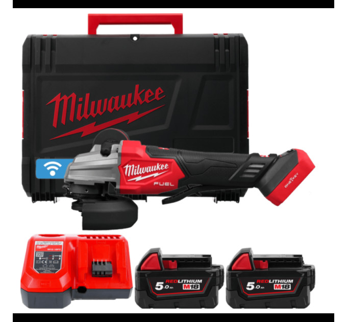 Шлифмашина угловая - болгарка аккумуляторная бесщёточная MILWAUKEE Ø125мм M18 FSAGSVO125X-502X