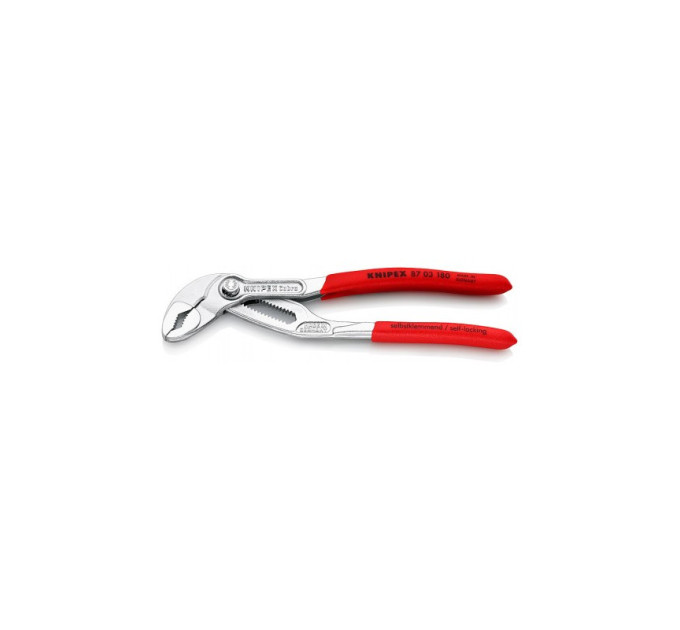 Клещи сантехнические переставные высокотехнологические Ø42мм Cobra KNIPEX 87 03 180, хромированные