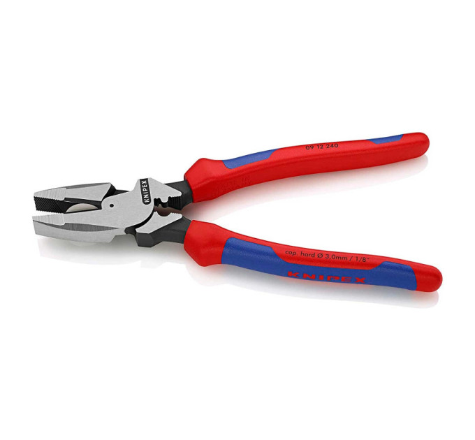 Плоскогубцы особой мощности "Lineman's Pliers" Ø4,6мм, 240мм KNIPEX 09 12 240, фосфатированные