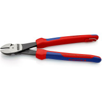 Кусачки боковые (бокорезы) особой мощности, Ø4,6мм, 250мм KNIPEX 74 02 250 T BK, с страховкой,фосфат