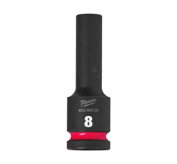 Головка ударная ShW 1/2'' SKT MILWAUKEE, удлиненная, 8мм