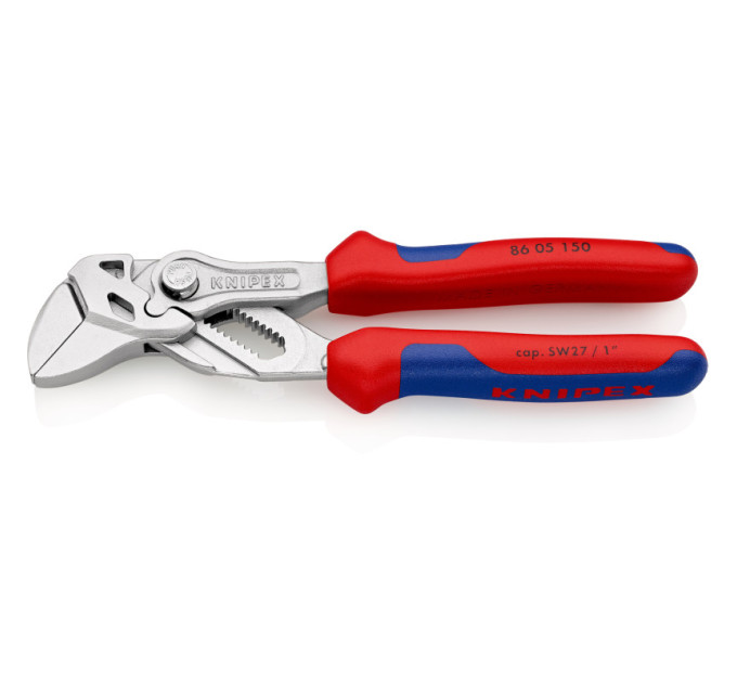 Клещи переставные-гаечный ключ, Ø27мм KNIPEX 86 05 150, хромированные
