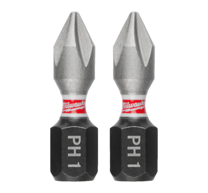Бита SHOCKWAVE MILWAUKEE, PH1, 25мм, (3шт)