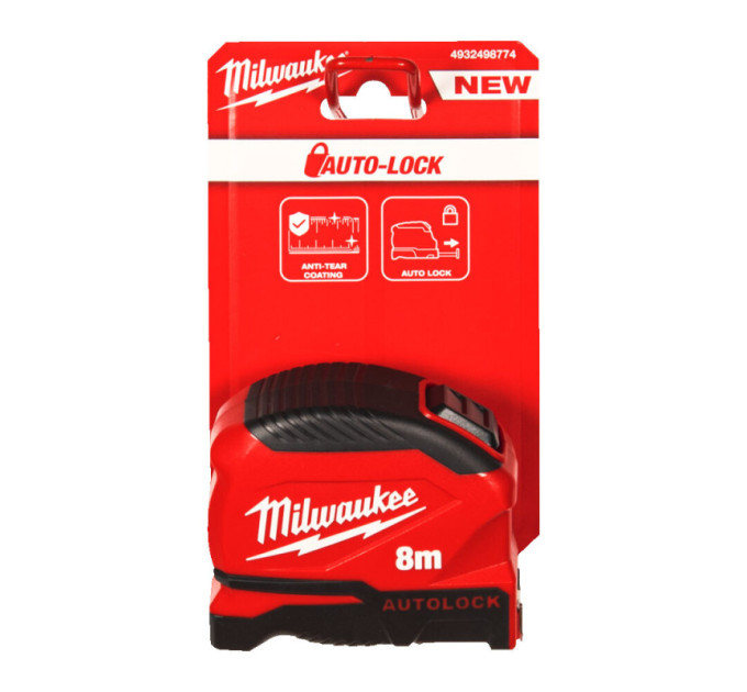 Рулетка AUTOLOCK MILWAUKEE (Gen 2), 8м (25мм)