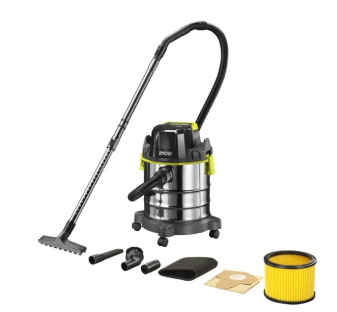 Пылесос аккумуляторный строительный RYOBI R18WDV-0 ONE+ (18л)