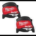Набор рулеток магнитных MILWAUKEE, GEN 4 8м/26фт (ширина 30мм) (2шт)