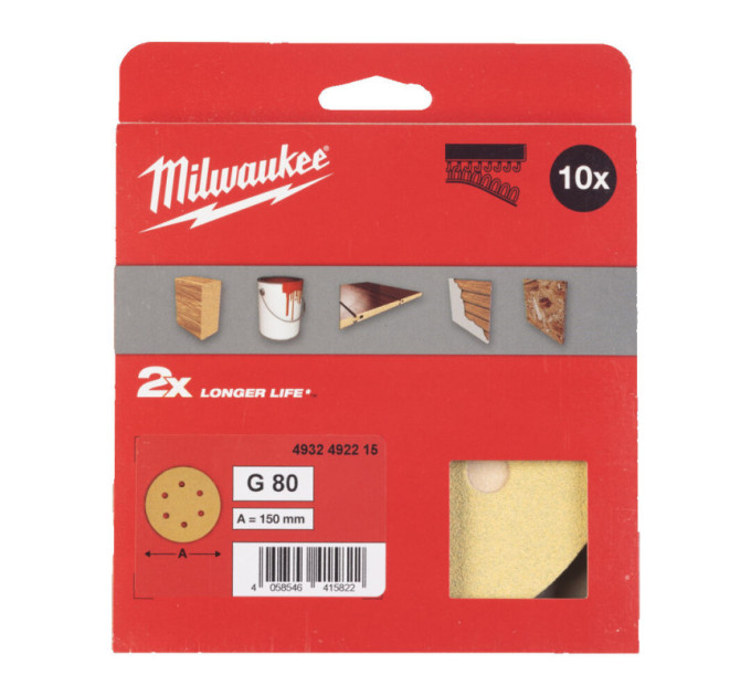 Шлифовальный круг HP MILWAUKEE Ø150/6 HL, зерно 80, (10шт)
