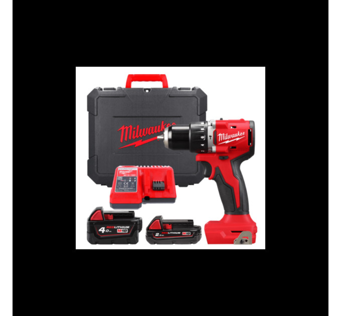 Дрель-шуруповёрт аккумуляторная бесщёточная ударная MILWAUKEE M18 BLPDRC-422С (60Нм) (ЗУ+2ак.+кейс)