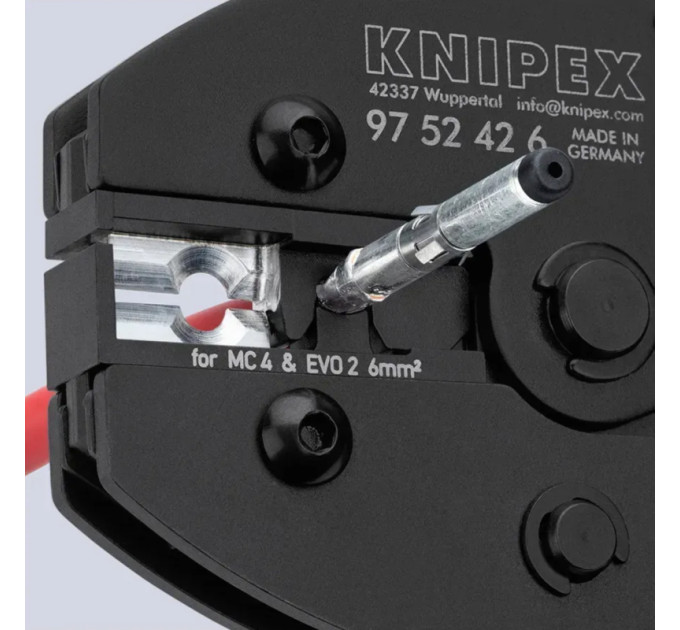 Клещи для обжима коннекторов KNIPEX PreciForce, 6мм MC4/E, 97 52 42 6