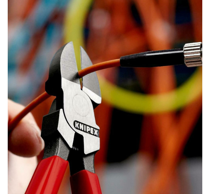 Кусачки боковые (бокорезы) для световодов (оптоволокно), 160мм KNIPEX 72 51 160, фосфатированные