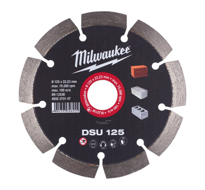 Диск алмазный MILWAUKEE DSU 125, Ø125мм (для штроборезов)