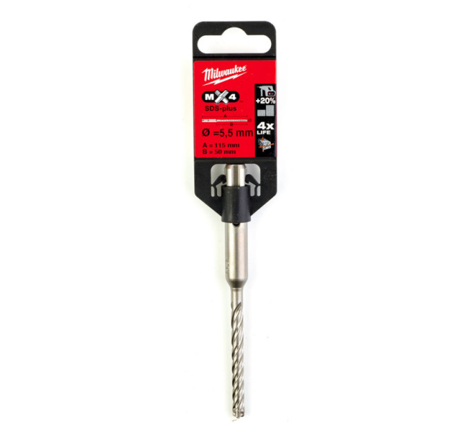 Бур SDS-PLUS MX4 MILWAUKEE, Ø5,5х115х50мм