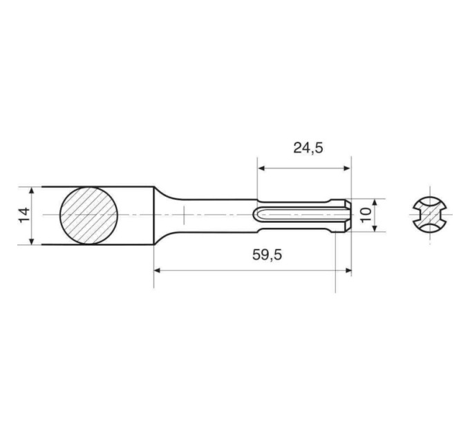 Долото острое SDS-PLUS RENNSTEIG, 250мм 9R 212 25001 SB