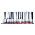 Набор головок 1/2" 8 ед. 12-ти гранные, длинные (12-23mm) на планке