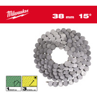 Цвяхи в котушці гальванізовані MILWAUKEE, з круглой головкой, 15°/3.05 x 38мм / RS / HD (1440шт)