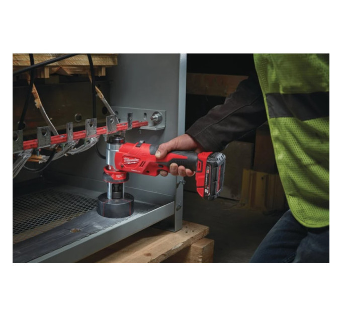 Пробойник аккумуляторный для отверстий FORCE LOGIC™ MILWAUKEE M18 HKP-201CA (ЗУ+2акк.Х2Ач+насадки)