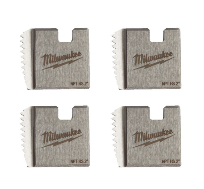 Плашки для резьбонарезного инструмента MILWAUKEE FPTD 2" NPT HS (4шт) (для M18 FPT)