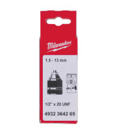 Патрон безключовий 1,5-13 1/2"х20 (1 шт) MILWAUKEE, (заміна на 4932364267) Патрон безключовий 1,5-13 1/2"х20 (1 шт) MILWAUKEE, (заміна на 4932364267)