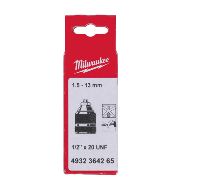 Патрон безключовий 1,5-13 1/2"х20 (1 шт) MILWAUKEE, (заміна на 4932364267)