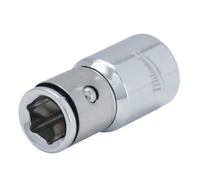 Перехідник хромований MILWAUKEE з 1/4" квадратний хвостовик на 1/4" Hex