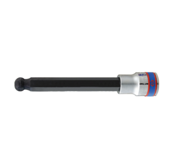 Насадка (бита) торцевая 1/2", HEX, 6 мм, L = 140 мм, с шаровым окончанием