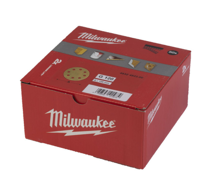 Шліфувальне коло HP MILWAUKEE Ø125/8 HL, зерно 120, (50шт)