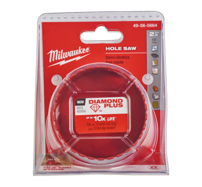 Коронка алмазна Diamond Plus Milwaukee Ø68мм (5/8"х18)