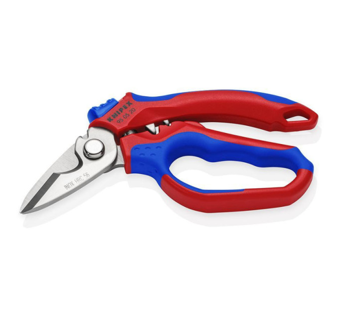 Ножницы електрика, 180мм KNIPEX 95 05 20 SB, с двойным гнездом для обжима, хромированные