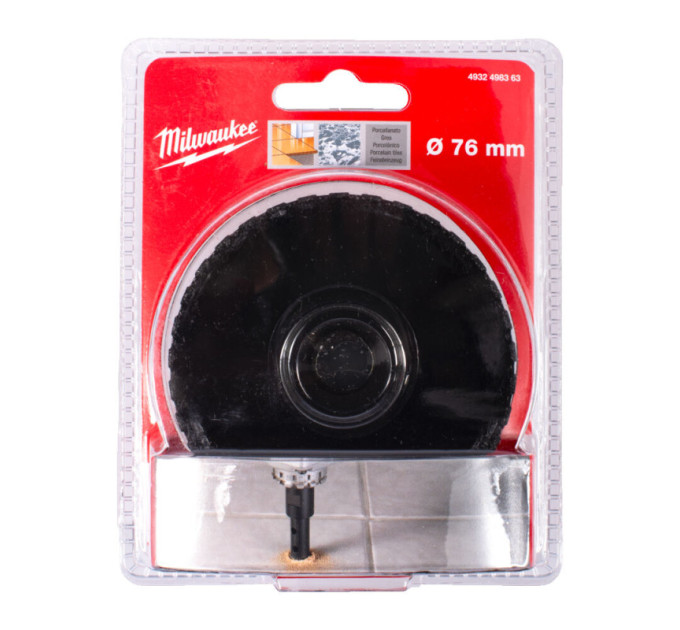 Коронка алмазная Diamond Max MILWAUKEE M14, Ø76мм (сухое сверление)