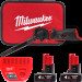 Шліфмашина стрічкова акумуляторна безщіткова MILWAUKEE M12 FBFL13-402B (13мм) (ЗУ+2Х4Ач+сумка)