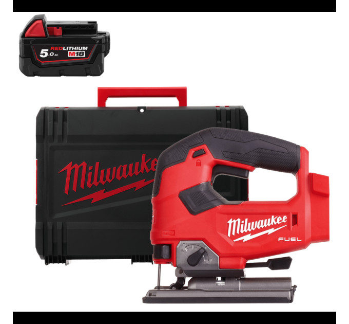 Пила лобзиковая аккумуляторная бесщёточная MILWAUKEE M18 FJS-0X (каркас+HDкейс) + M18 B5 подарок