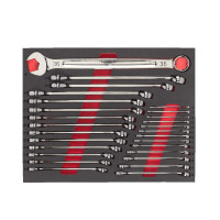Ложемент з ключами ріжково-накидними MAX BITE MILWAUKEE (27шт) (45х536х417мм) для візків