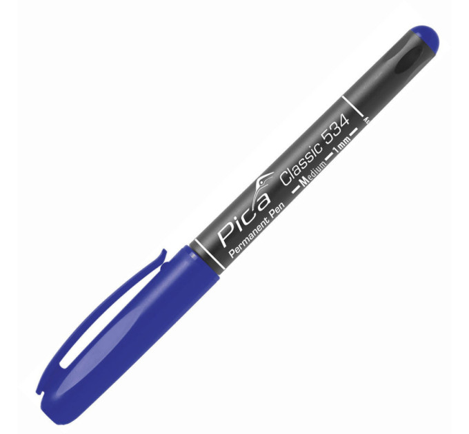 Маркер перманентный Pica 534/41 Classic Permanent Pen Medium, тонкий, синий