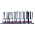 Набор головок 1/2" 8 ед. 6-ти гранные,длинные (12-23mm) на паланке
