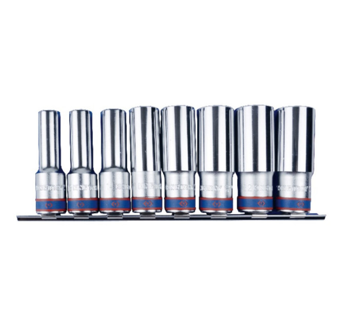 Набор головок 1/2" 8 ед. 6-ти гранные,длинные (12-23mm) на паланке