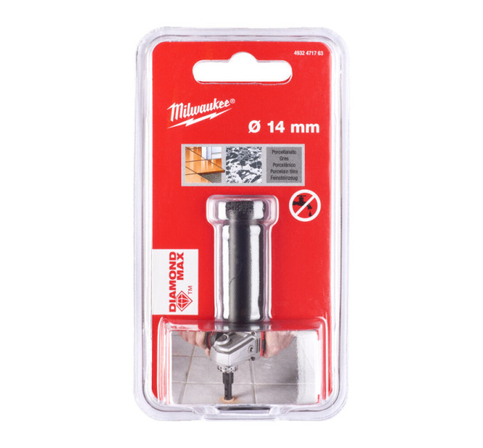 Коронка алмазная Diamond Max MILWAUKEE, Ø14мм M14 (сухое сверление)