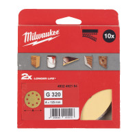 Шліфувальне коло HP MILWAUKEE Ø125/8 HL, зерно 320, (10шт)