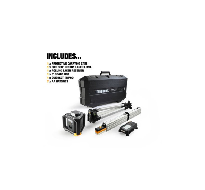 Ротационный лазер 360º ToughBuilt TB-H2S4-LL-M150-R1 с приемником зеленый 150 м