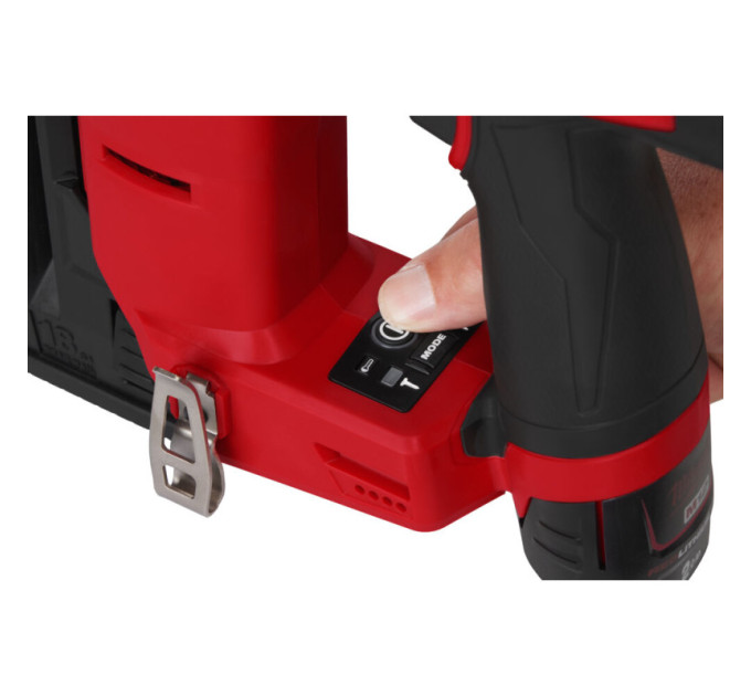 Пистолет гвоздезабивной аккумуляторный бесщёточный MILWAUKEE M12 FCN18GS-0X, 16-38мм (каркас+кейс)