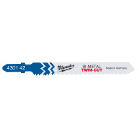Полотна для лобзіка T123XF Bi-Metal TWIN CUT MILWAUKEE, 91х2,5/1,8мм, (5шт)