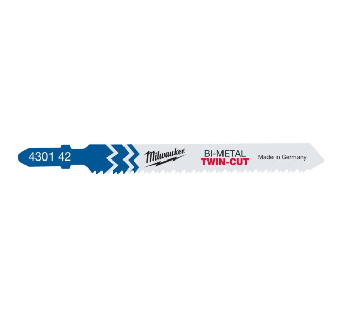 Полотна для лобзіка T123XF Bi-Metal TWIN CUT MILWAUKEE, 91х2,5/1,8мм, (5шт)
