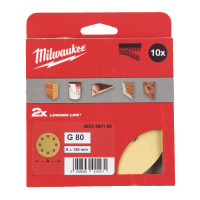 Шліфувальне коло HP MILWAUKEE Ø125/8 HL, зерно 80, (10шт)