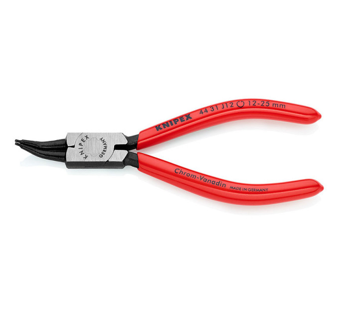 Щипцы для стопорных колец загнутые 45° Ø12-25мм, 140мм KNIPEX 44 31 J12, (Ø1,3мм) фосфатированные