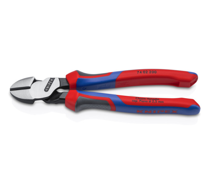 Кусачки боковые (бокорезы) особой мощности, Ø4,2мм, 200мм KNIPEX 74 02 200, фосфатированные
