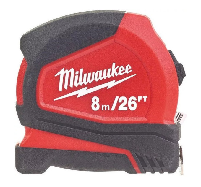 Рулетка Pro Compact MILWAUKEE, 8м/26фт (25мм), (замена на 4932498781)