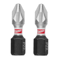 Бита SHOCKWAVE MILWAUKEE, PZ2, 25мм, (3шт)