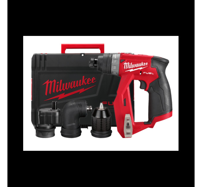 Дриль-шуруповерт акумуляторний безщітковий MILWAUKEE M12 FDDXKIT-0X, 34Нм (каркас+4 насадки)
