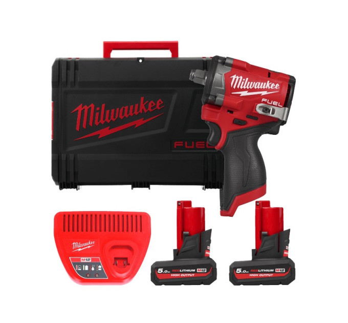 Гайковерт аккумуляторный бесщёточный MILWAUKEE 1/2" (746 Нм) M12 FCIWF12G3-502X,с кольцом